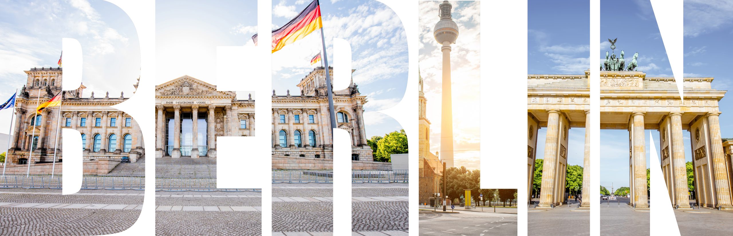 BERLIN letters filled with pictures from Berlin city